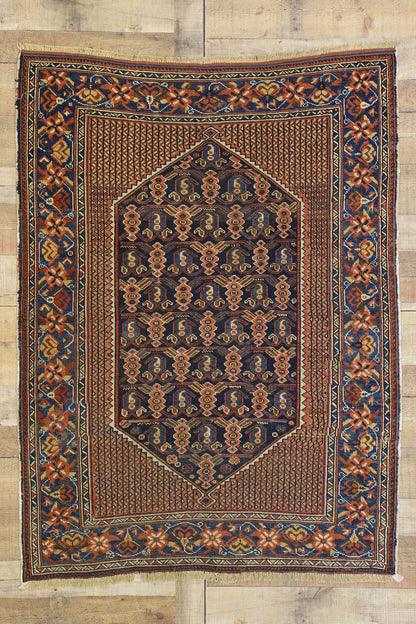 4 x 5 Antique Persian Afshar Rug 72462