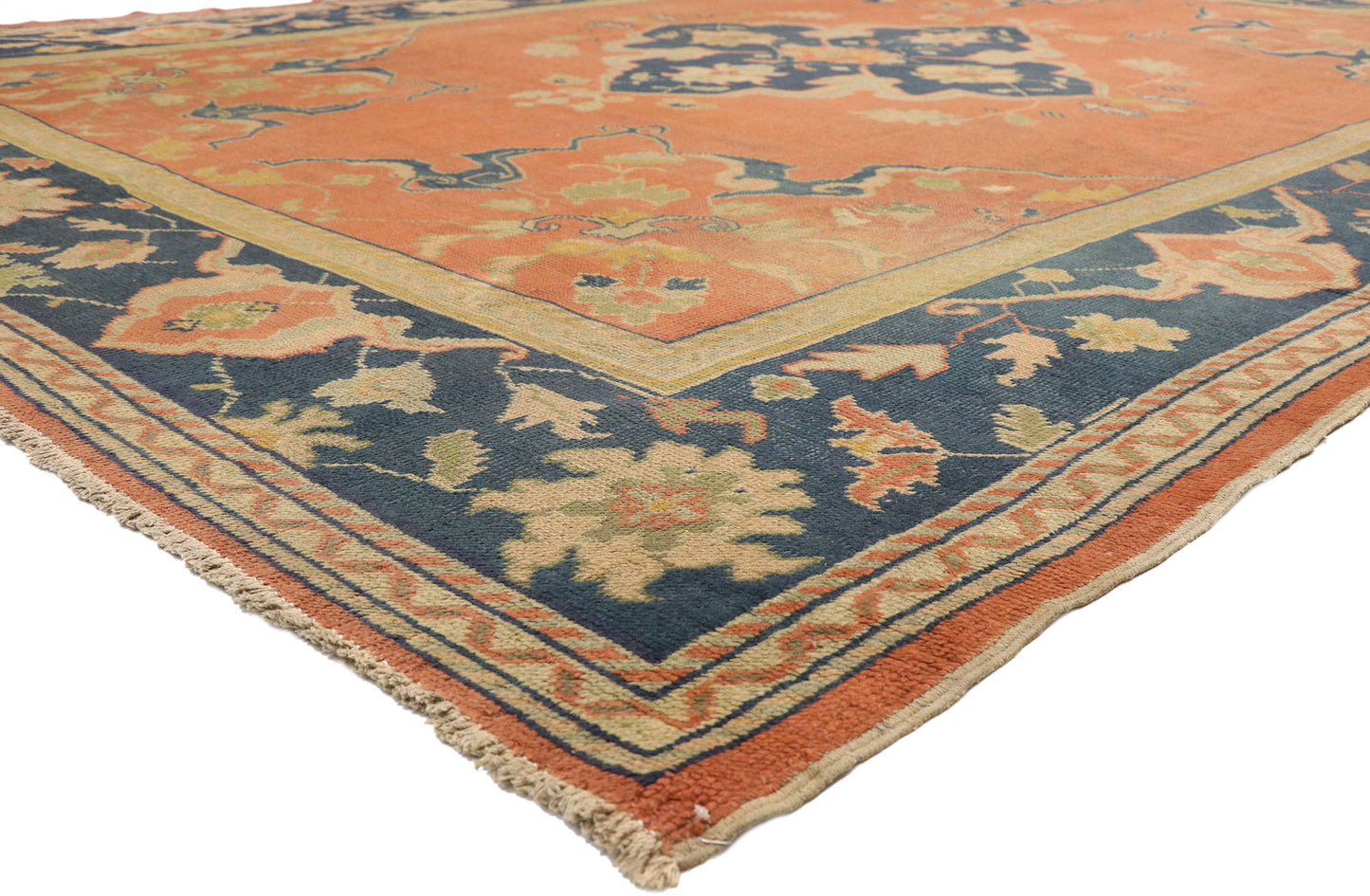 10 x 14 Antique Turkish Oushak Rug 72469
