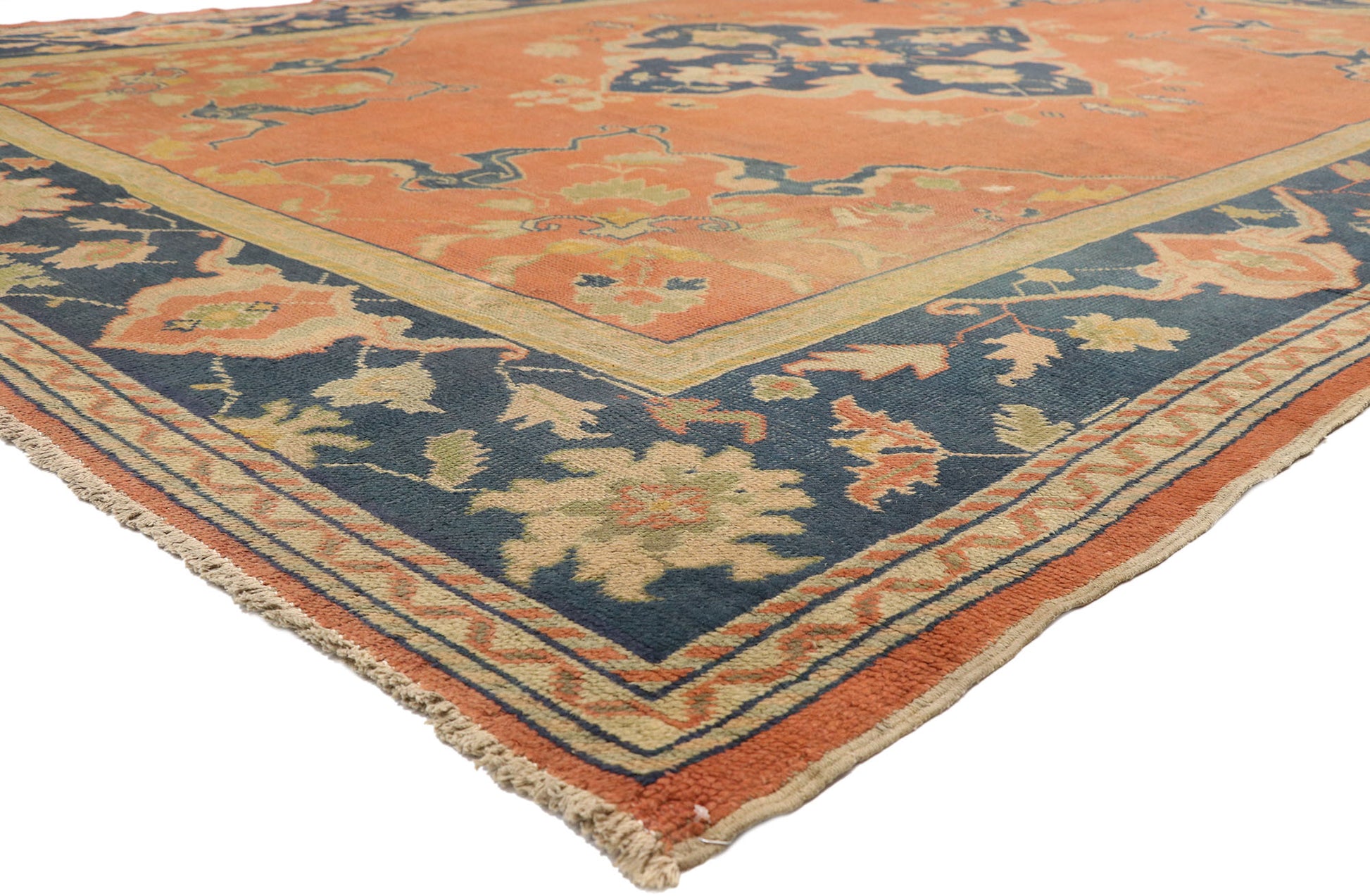 10 x 14 Antique Turkish Oushak Rug 72469