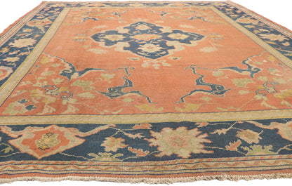10 x 14 Antique Turkish Oushak Rug 72469