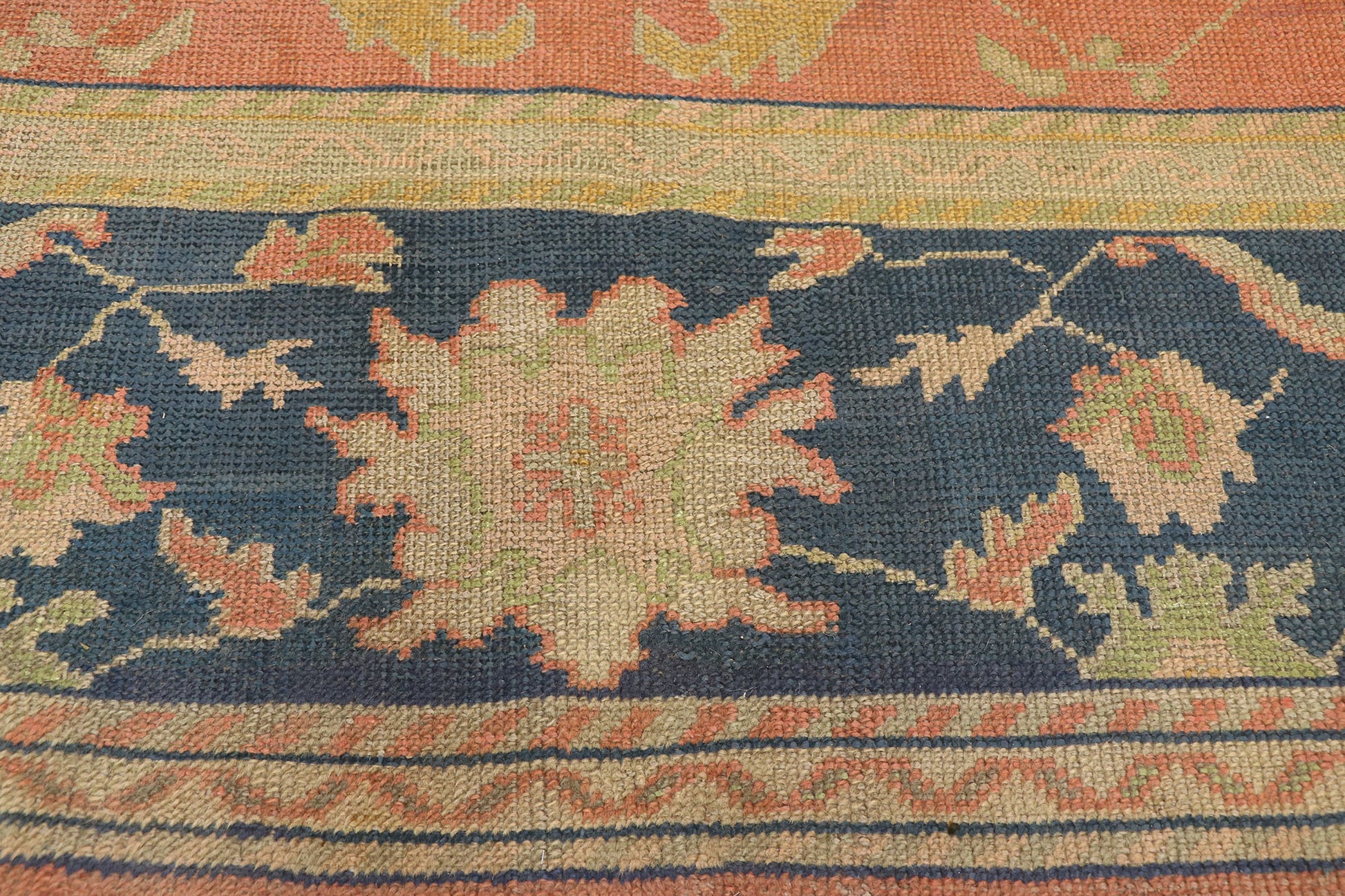 10 x 14 Antique Turkish Oushak Rug 72469