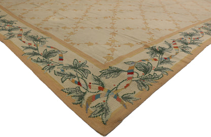 11 x 15 Vintage Spanish Needlepoint Rug 72494