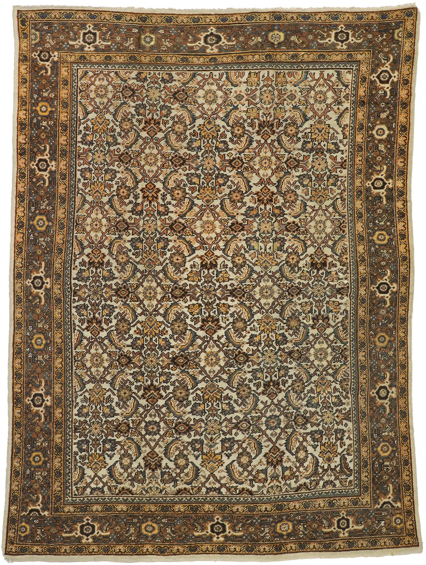 8 x 12 Antique Persian Mahal Rug 72504