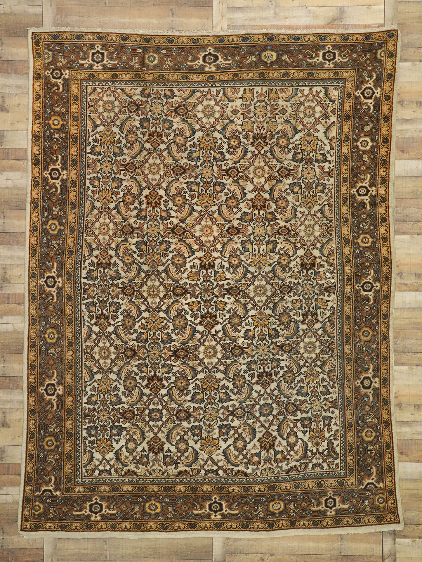 8 x 12 Antique Persian Mahal Rug 72504