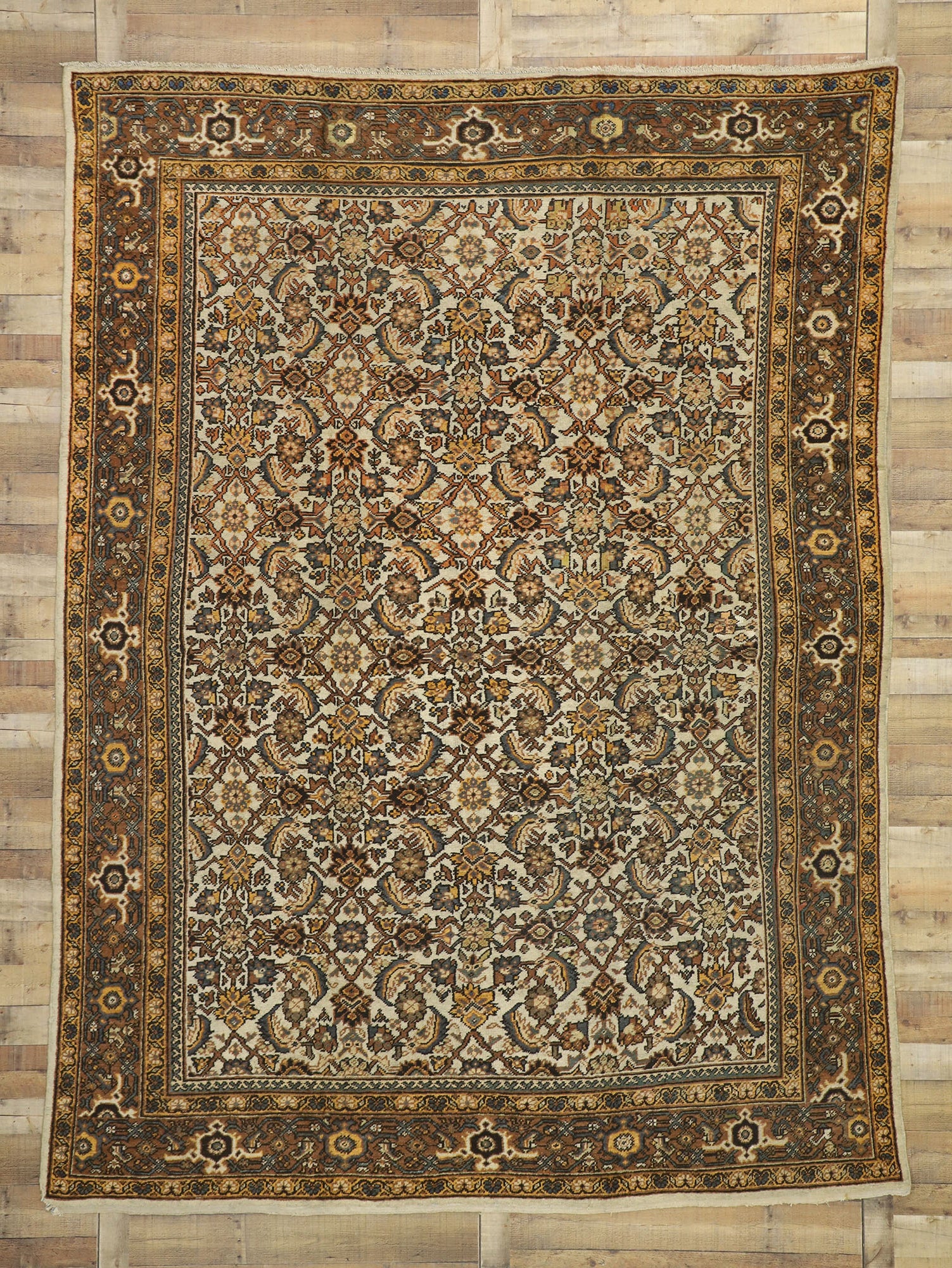 8 x 12 Antique Persian Mahal Rug 72504