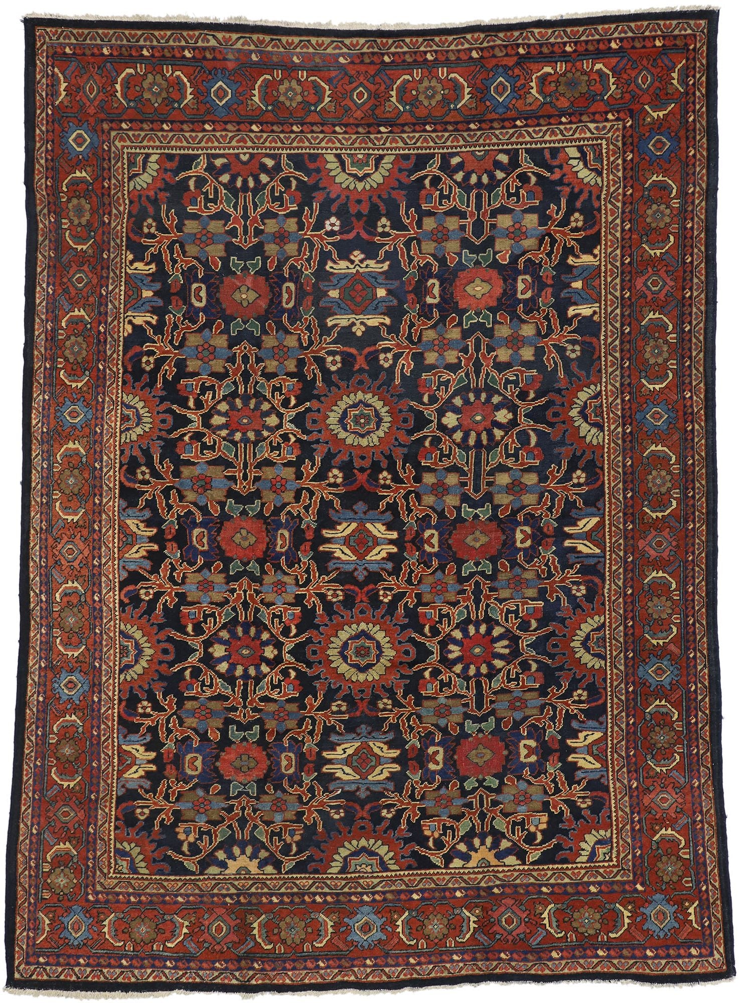 8 x 12 Antique Persian Mahal Rug 72546