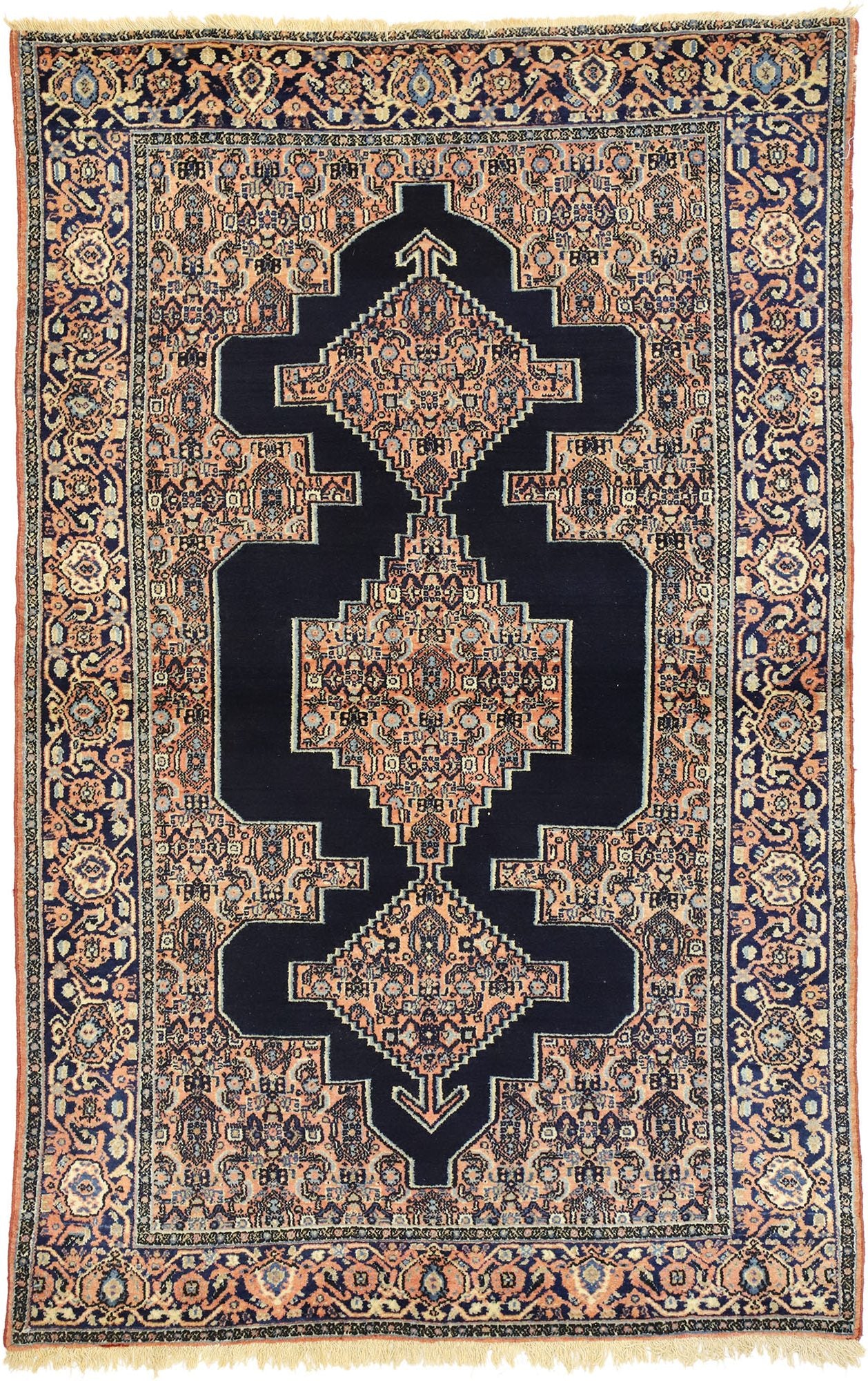4 x 7 Antique Persian Senneh Rug 72547