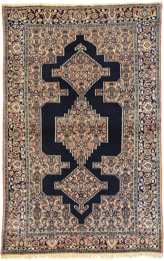 4 x 7 Antique Persian Senneh Rug 72547