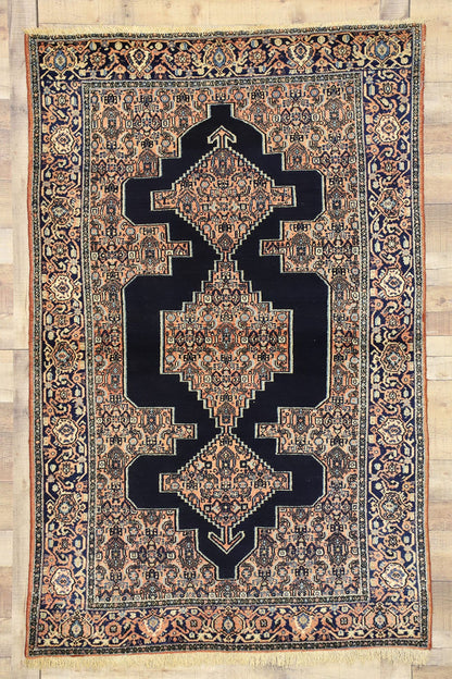 4 x 7 Antique Persian Senneh Rug 72547