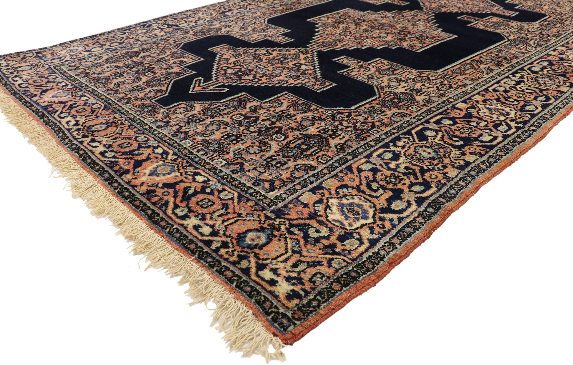 4 x 7 Antique Persian Senneh Rug 72547