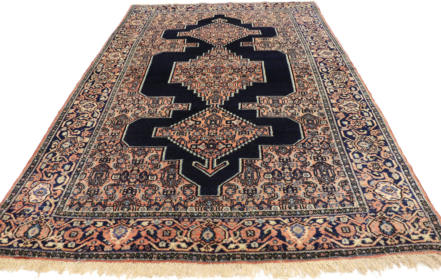 4 x 7 Antique Persian Senneh Rug 72547