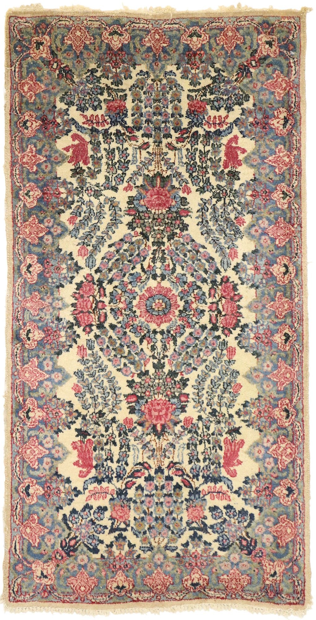 2 x 4 Antique Persian Kerman Rug 72549