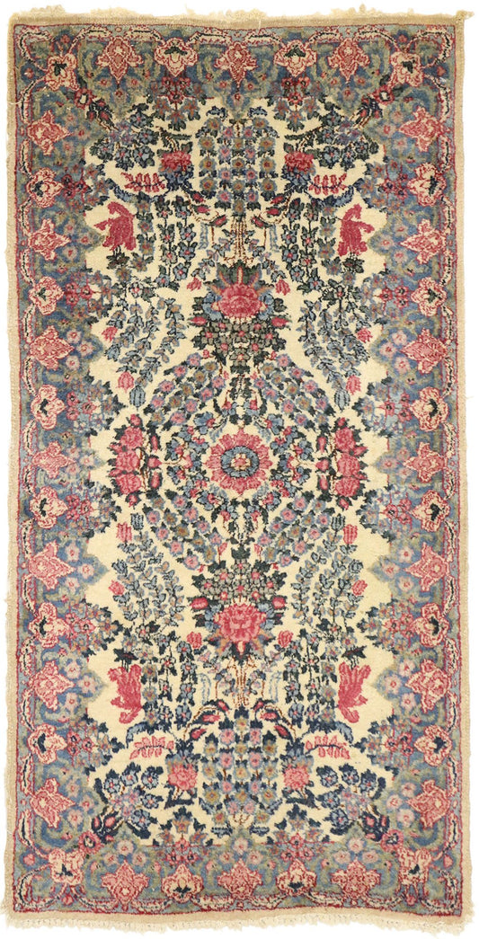 2 x 4 Antique Persian Kerman Rug 72549