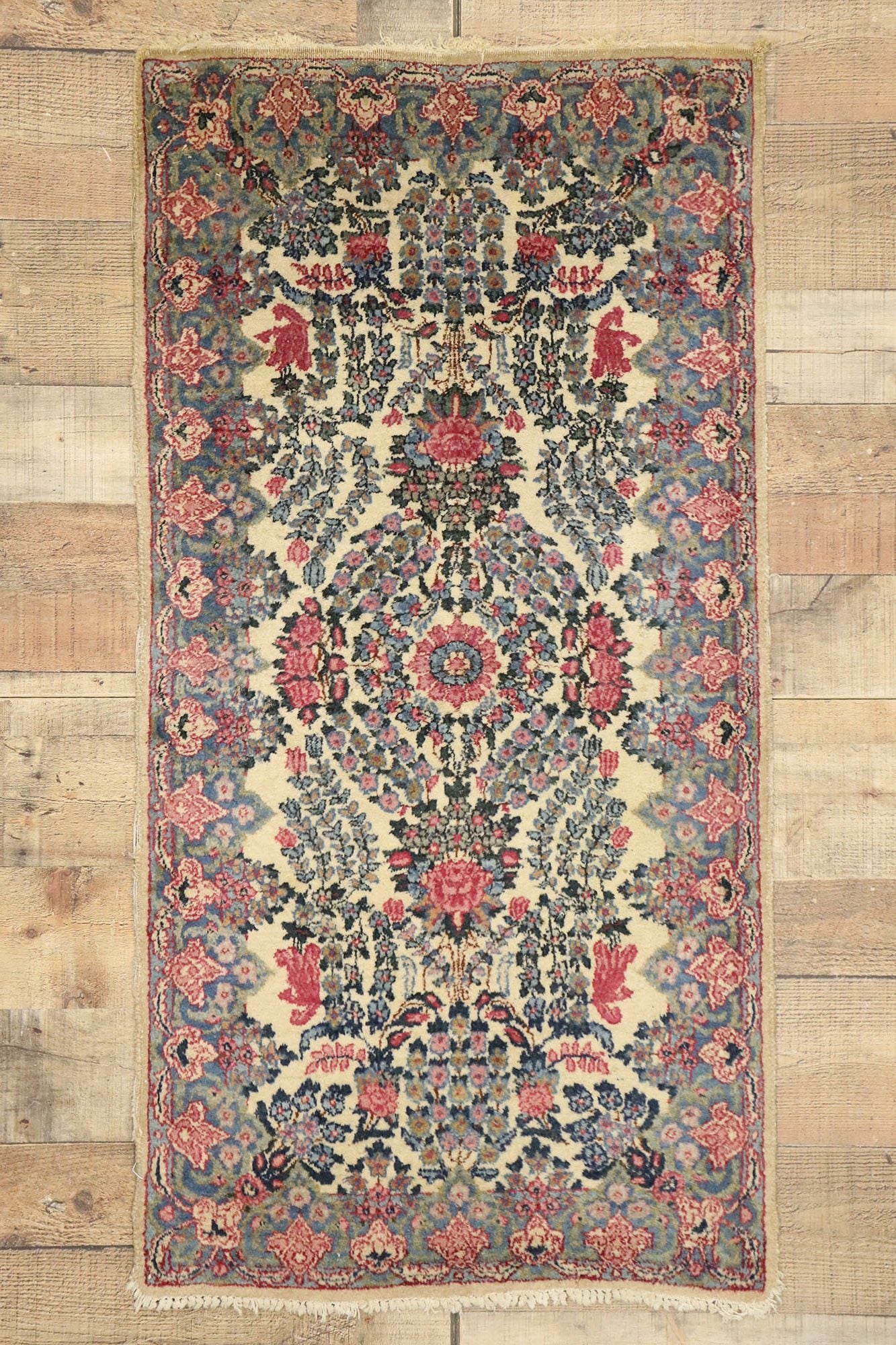 2 x 4 Antique Persian Kerman Rug 72549