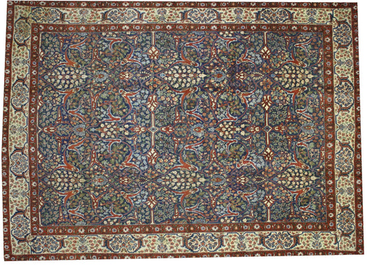 8 x 11 Antique Persian Tabriz Rug 72565