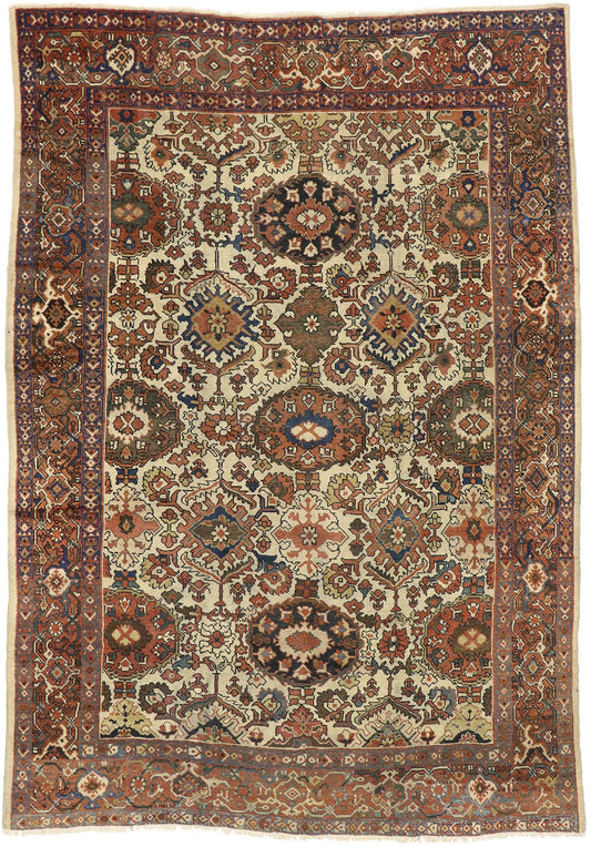 8 x 12 Antique Persian Mahal Rug 72575