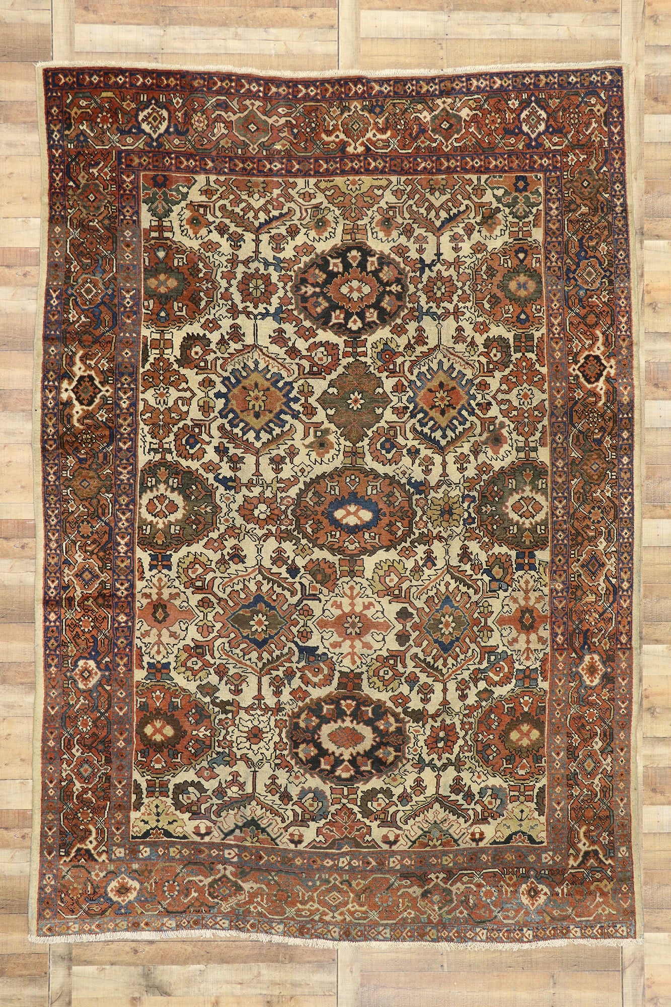 8 x 12 Antique Persian Mahal Rug 72575