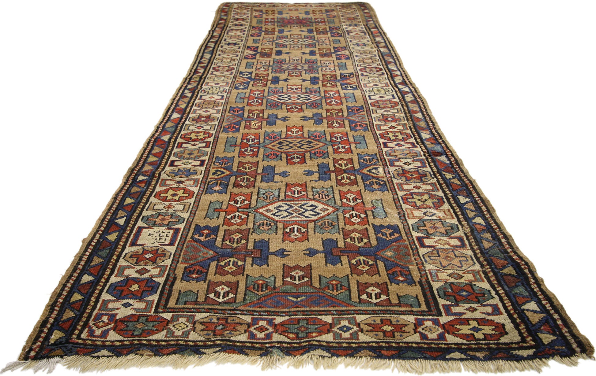 3 x 12 Antique Kurdish Runner 72587