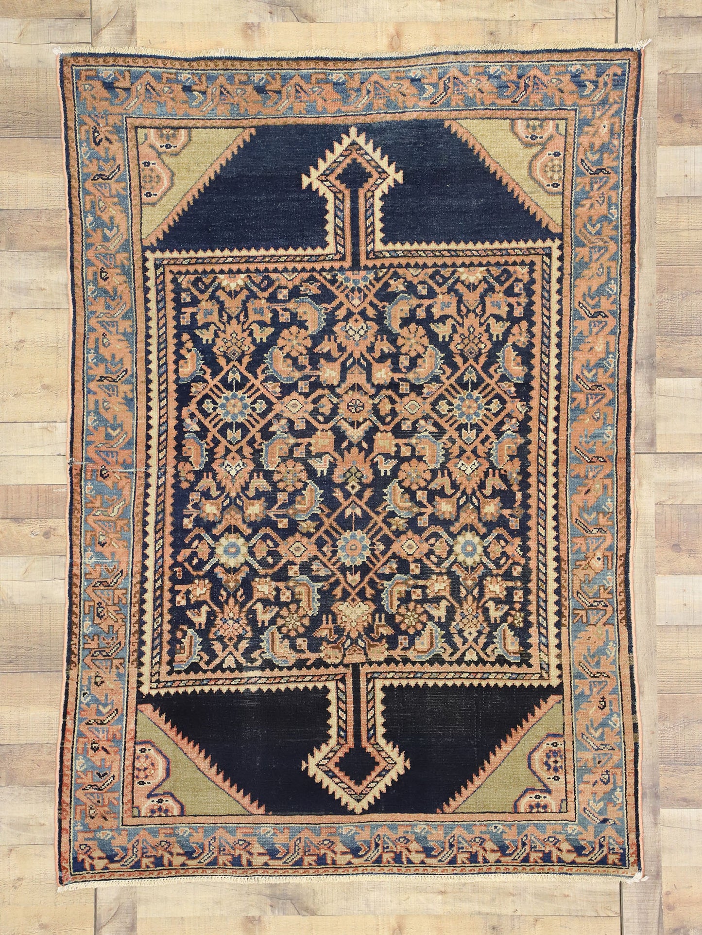 4 x 6 Antique Persian Malayer Rug 72588