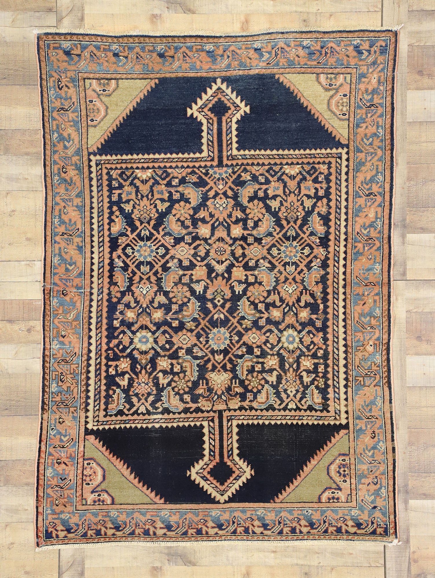 4 x 6 Antique Persian Malayer Rug 72588