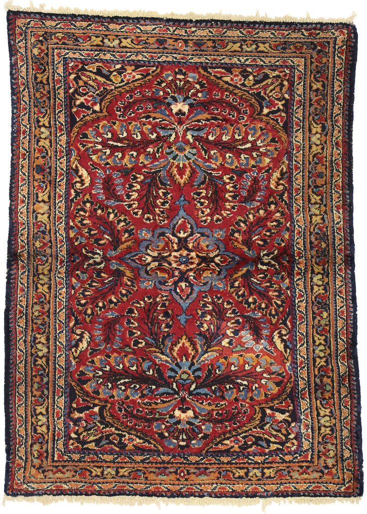 4 x 5 Antique Persian Lilihan Rug 72590