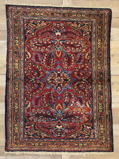 4 x 5 Antique Persian Lilihan Rug 72590