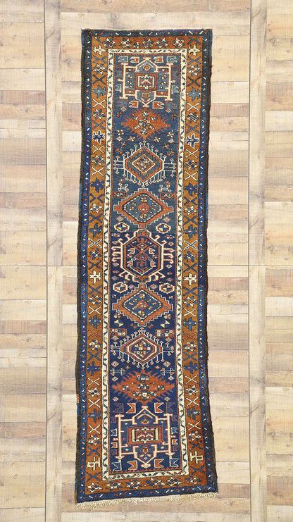 3 x 9 Antique Persian Karaja Heriz Runner 72591