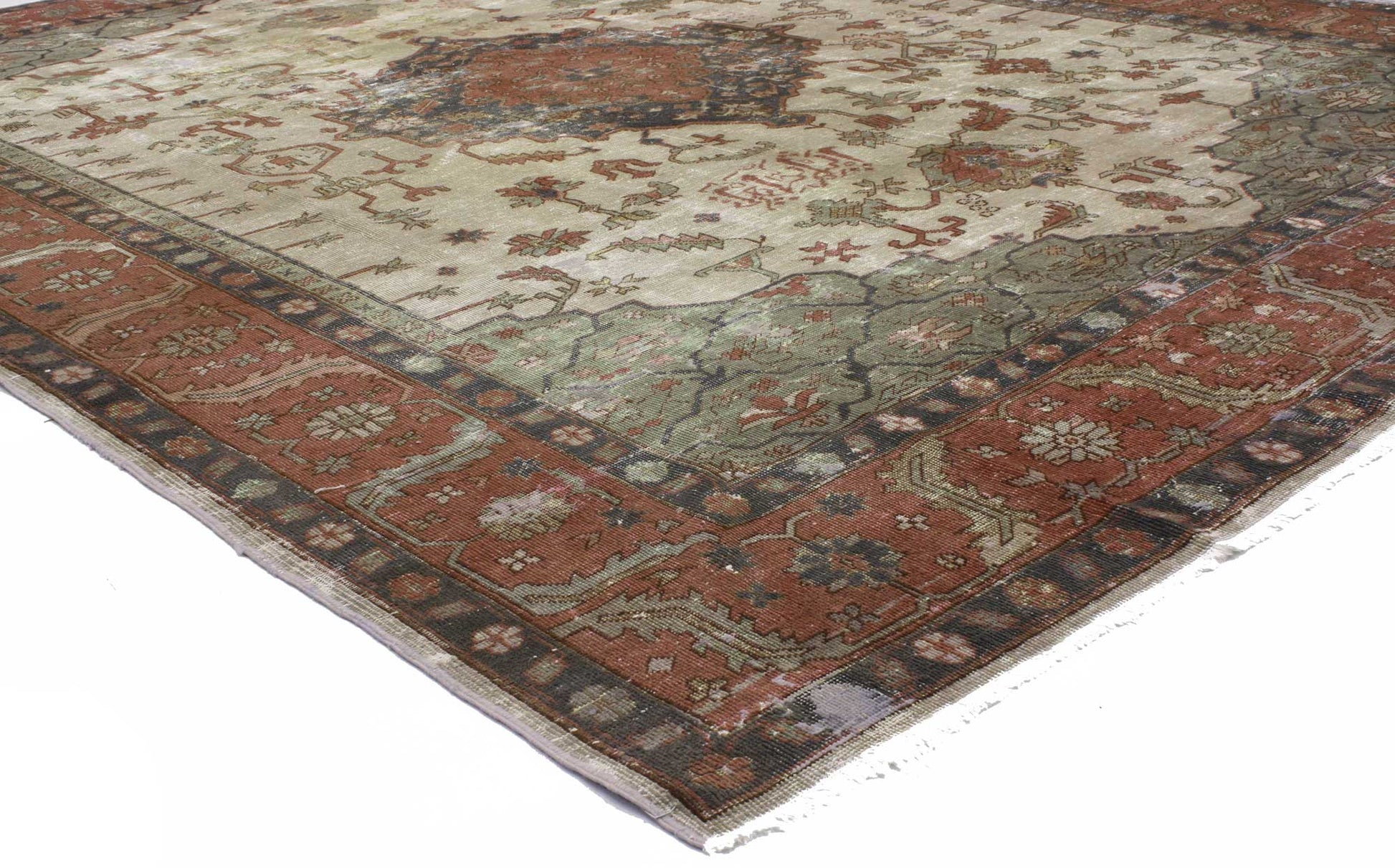 9 x 11 Antique Turkish Sparta Rug 72593