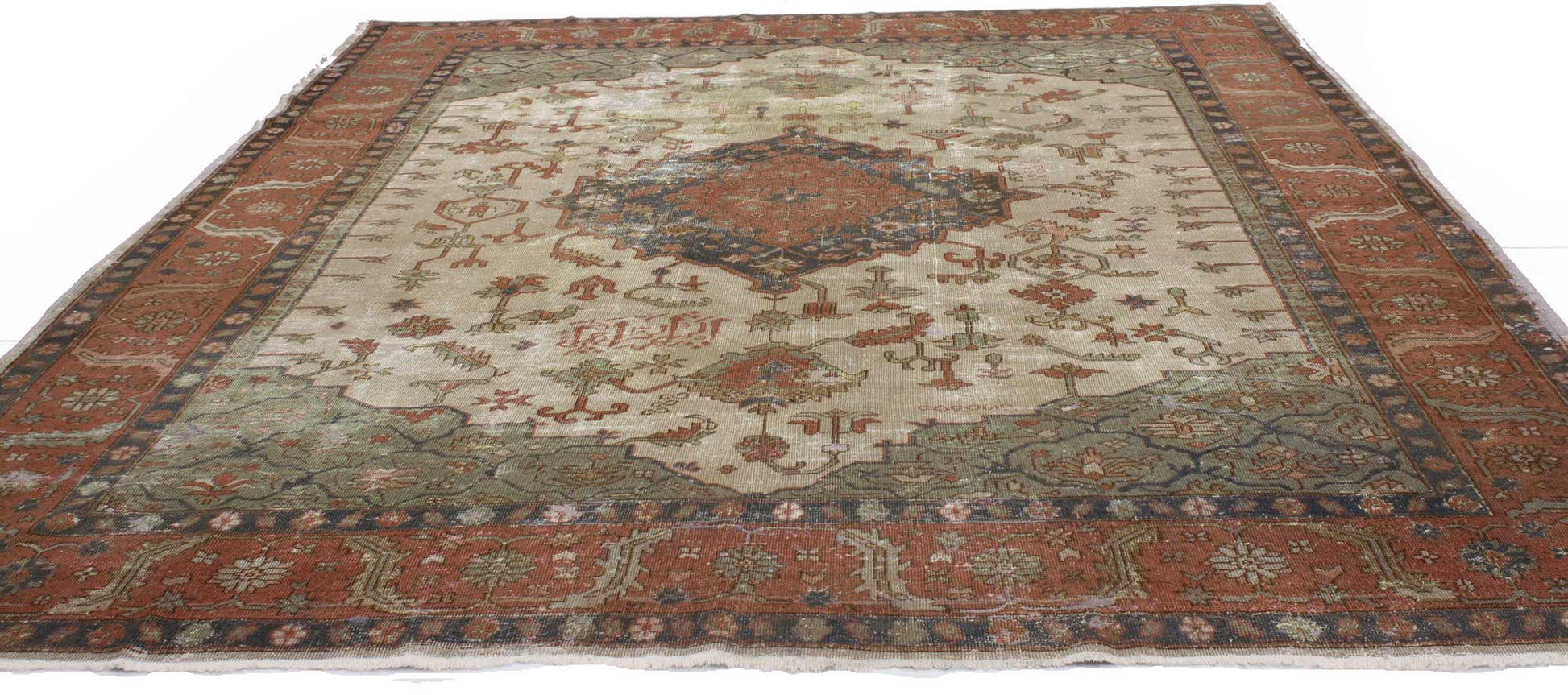 9 x 11 Antique Turkish Sparta Rug 72593
