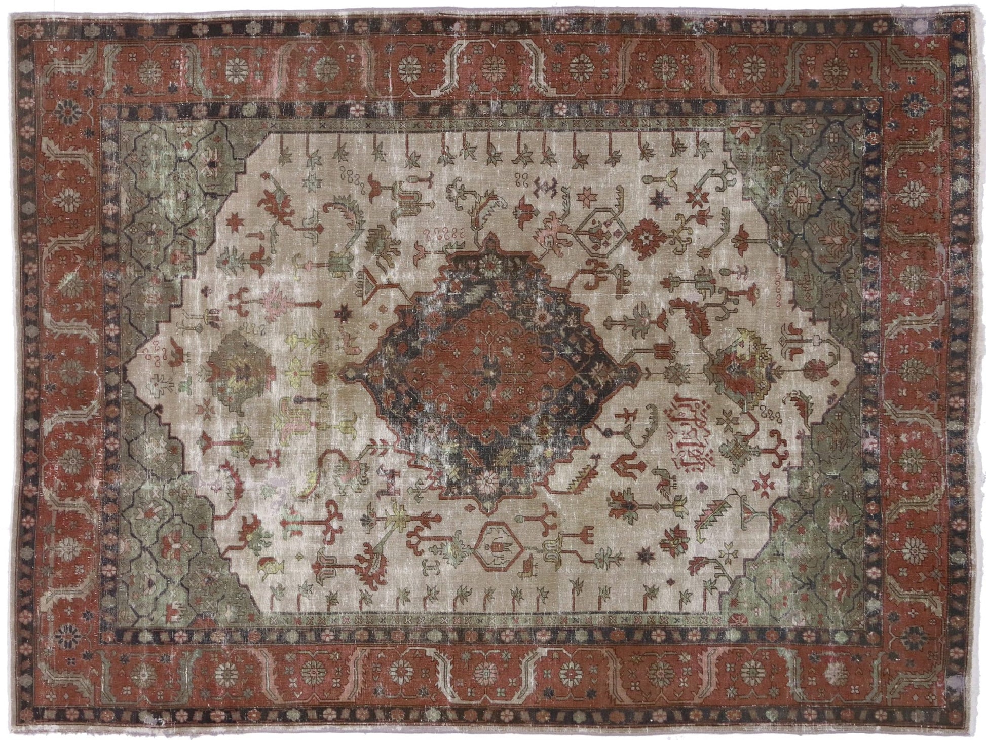 9 x 11 Antique Turkish Sparta Rug 72593