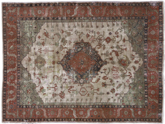 9 x 11 Antique Turkish Sparta Rug 72593