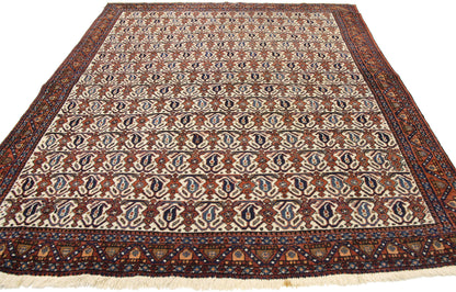 5 x 6 Antique Persian Afshar Rug 72602