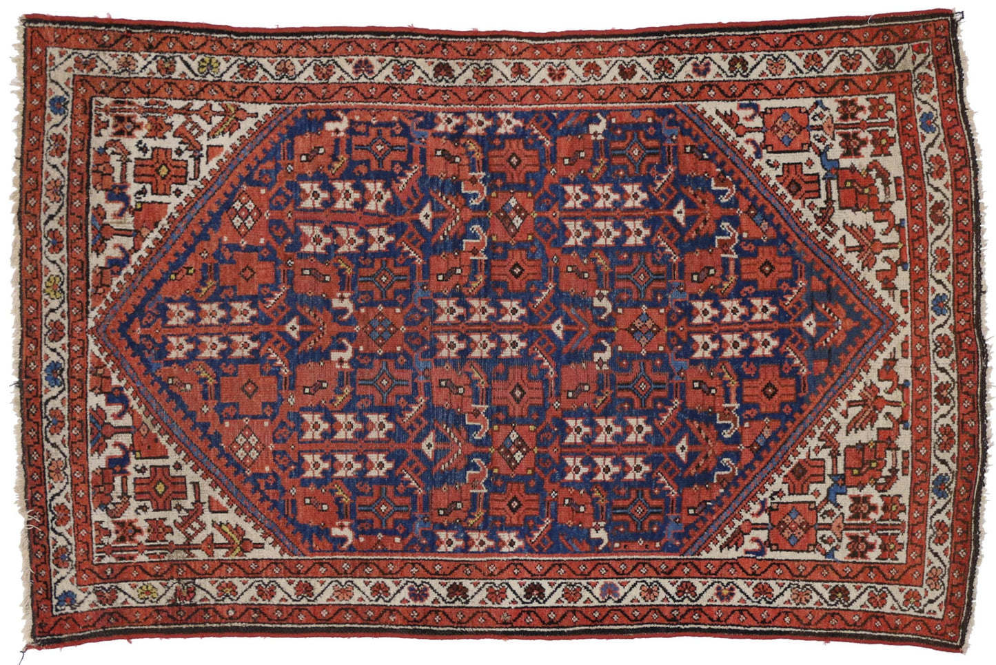 4 x 6 Antique Persian Hamadan Rug 72604