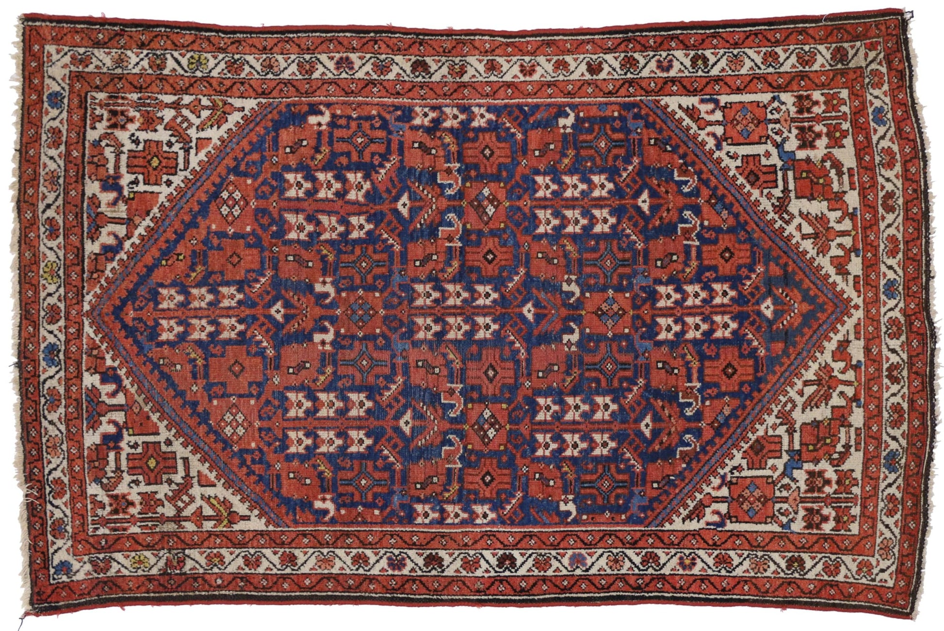4 x 6 Antique Persian Hamadan Rug 72604