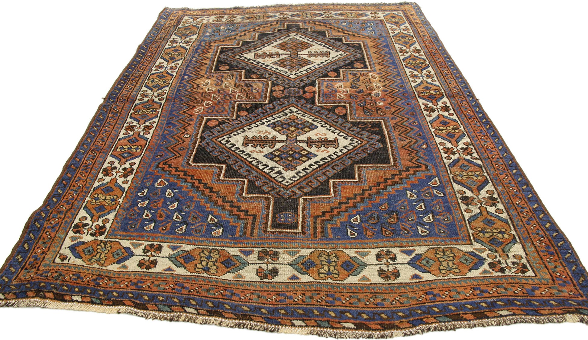 4 x 6 Antique Persian Afshar Rug 72605