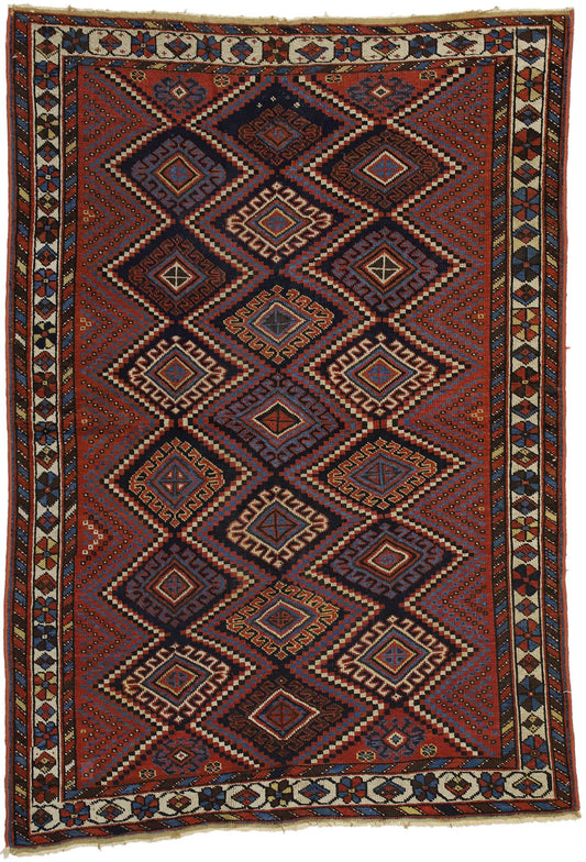 4 x 6 Antique Persian Afshar Rug 72612