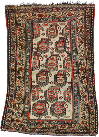 3 x 5 Antique Persian Kurdish Rug 72613