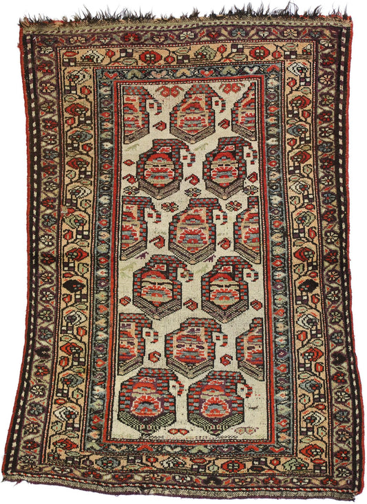 3 x 5 Antique Persian Kurdish Rug 72613