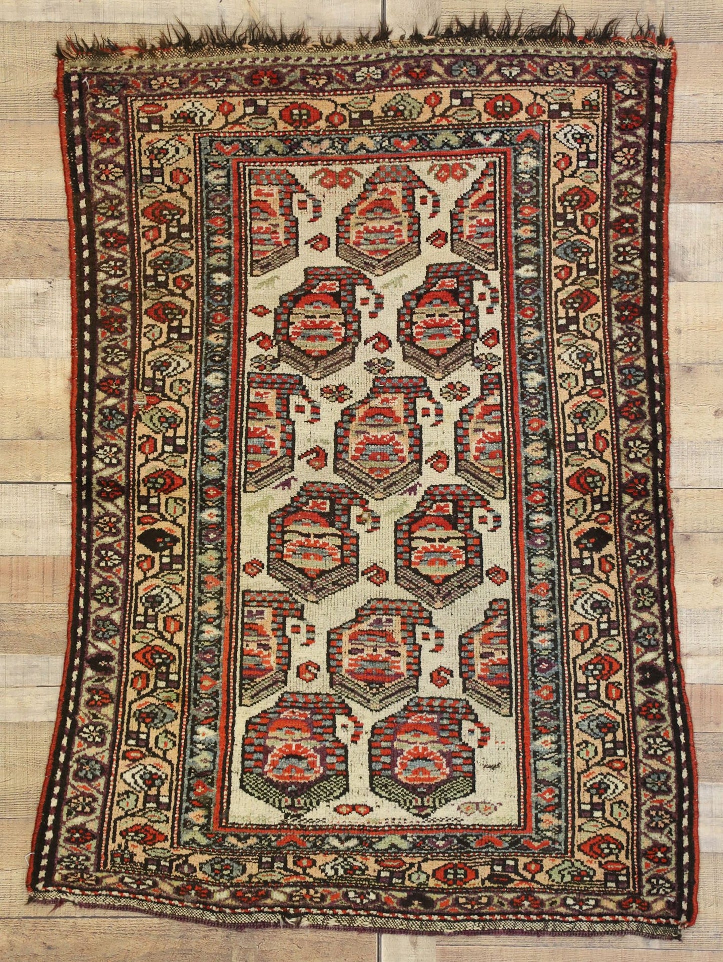 3 x 5 Antique Persian Kurdish Rug 72613
