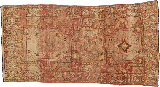 6 x 13 Vintage Turkish Oushak Rug 72623