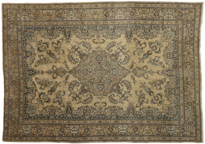 13 x 18 Antique Persian Tabriz Rug 72641
