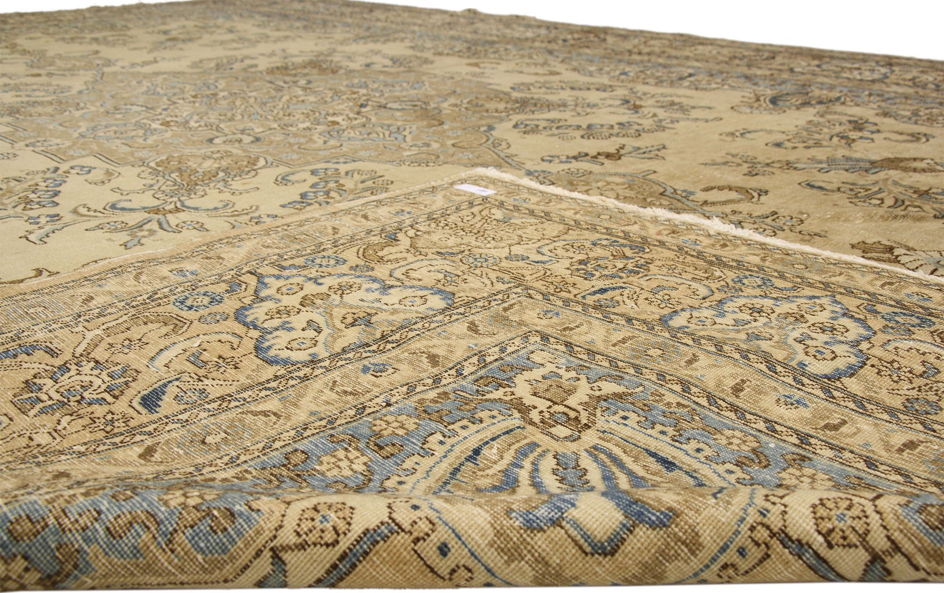13 x 18 Antique Persian Tabriz Rug 72641