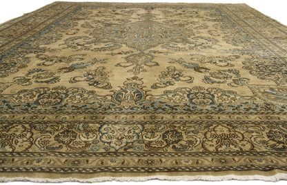 13 x 18 Antique Persian Tabriz Rug 72641