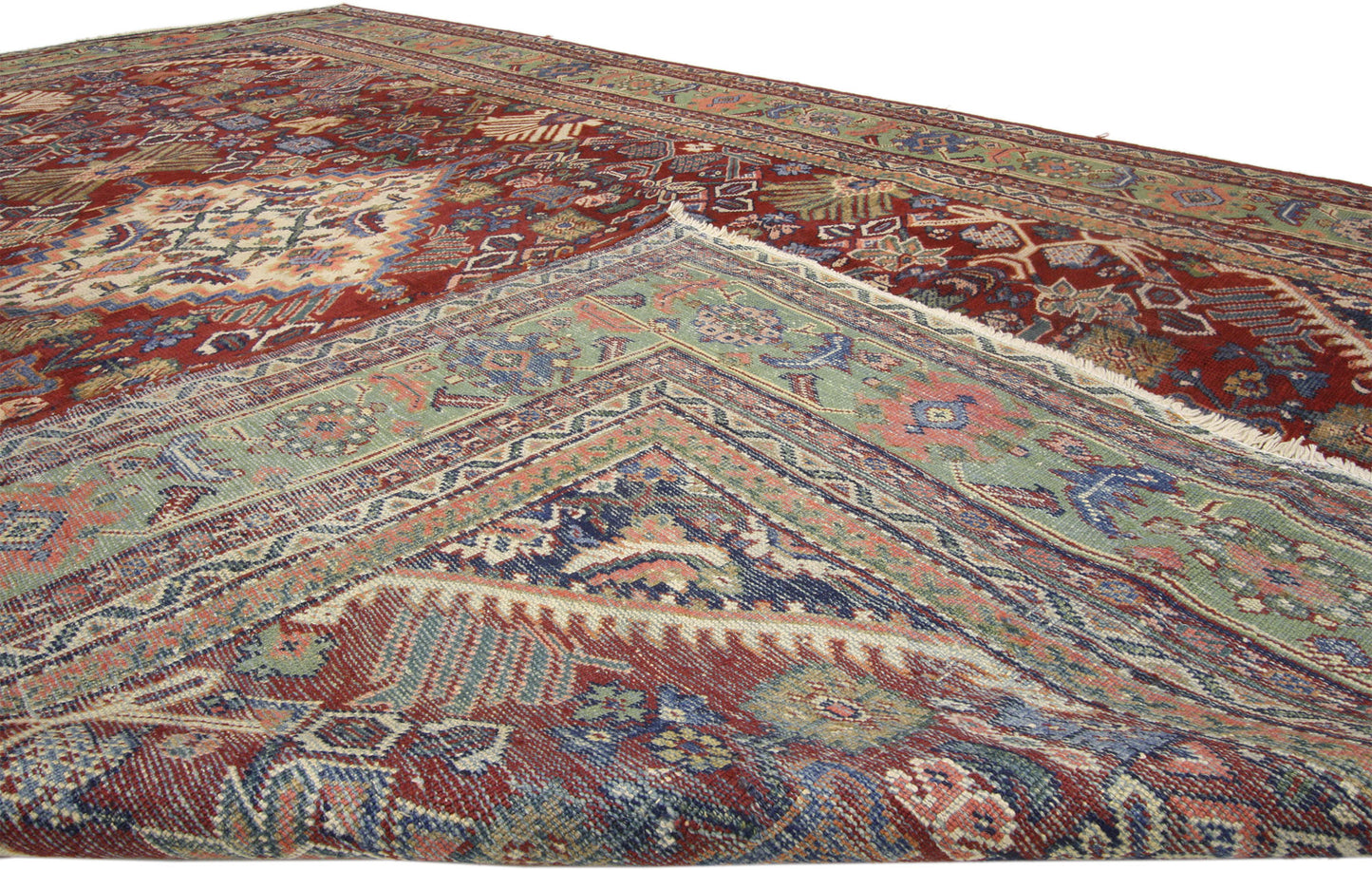 7 x 10 Antique Persian Mahal Rug 72659
