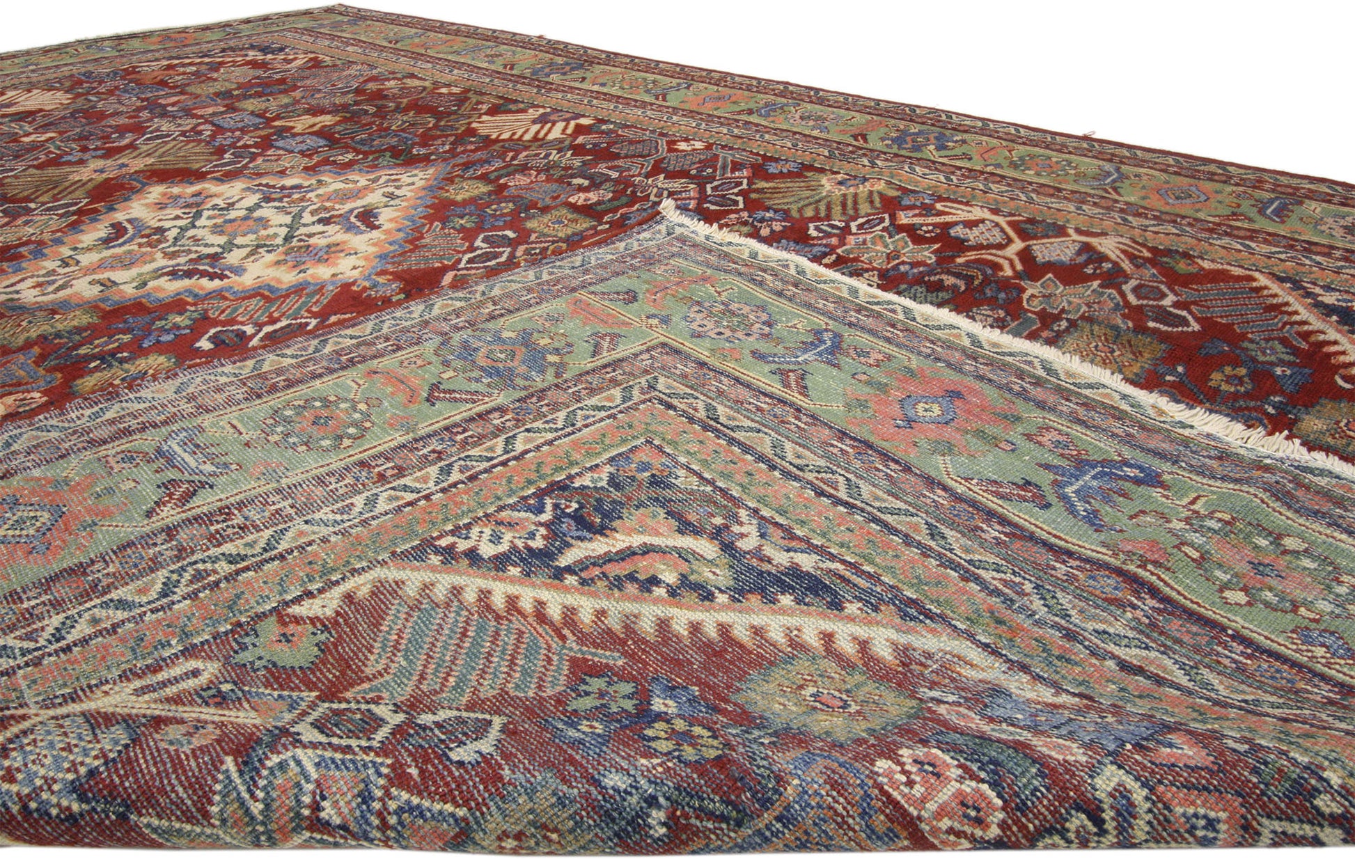 7 x 10 Antique Persian Mahal Rug 72659