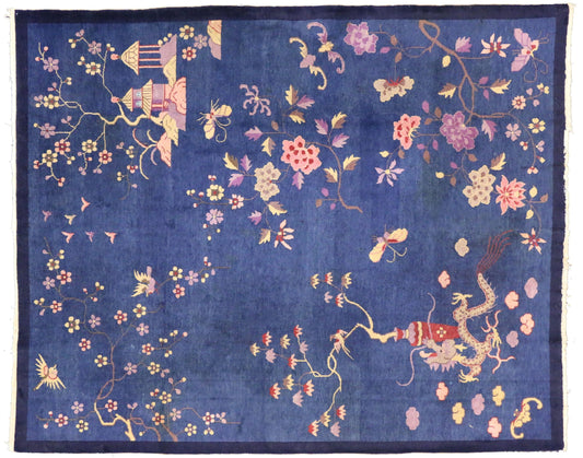 8 x 11 Antique Art Deco Rug 72664
