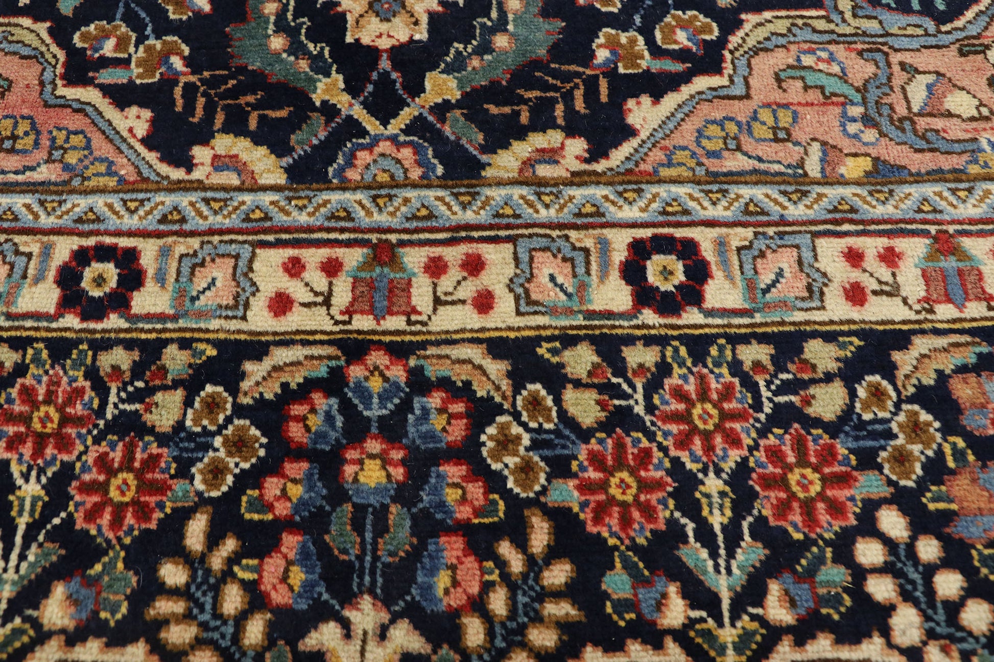 9 x 13 Antique Persian Tabriz Rug 72695