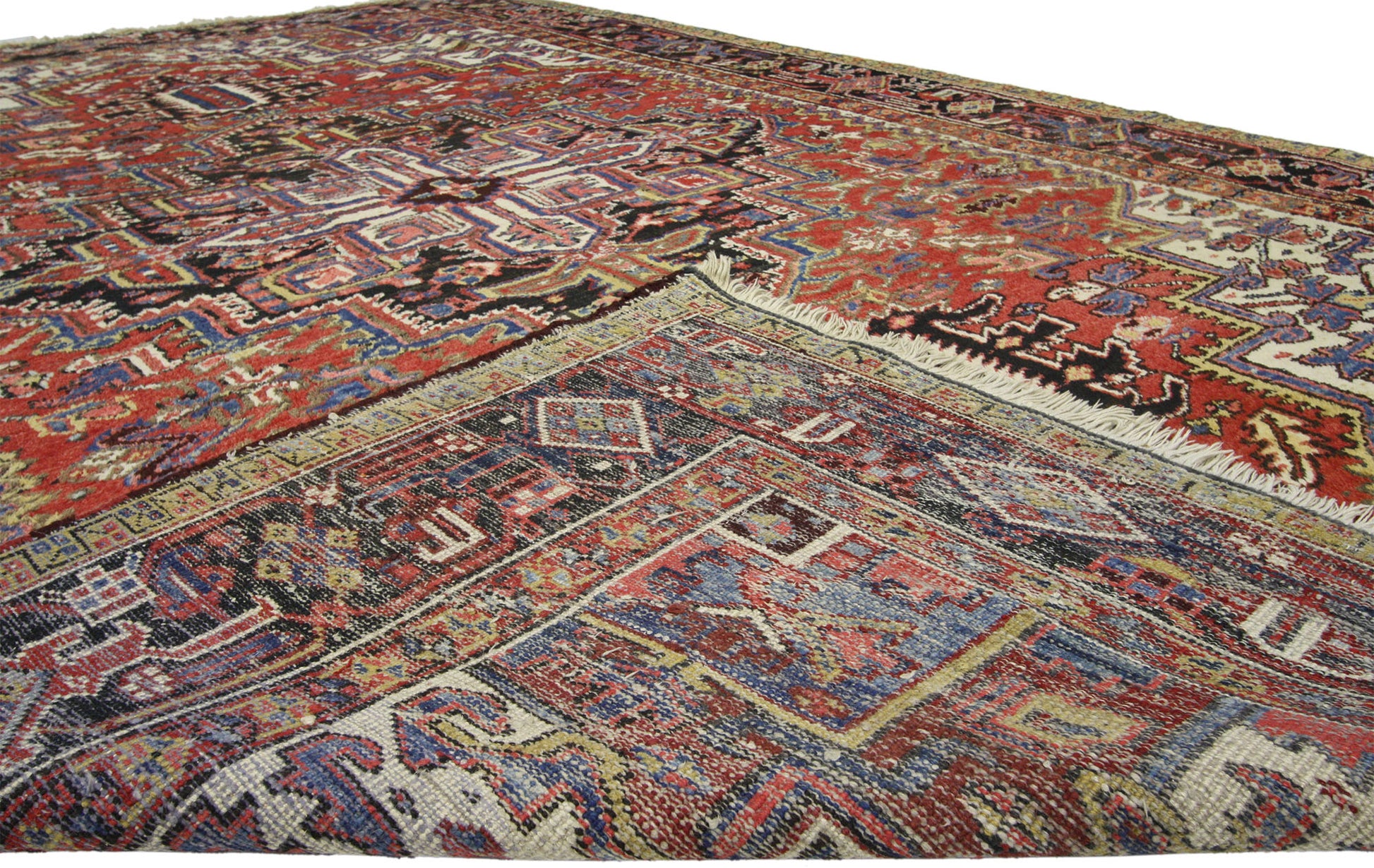 7 x 10 Antique Persian Heriz Rug 72713