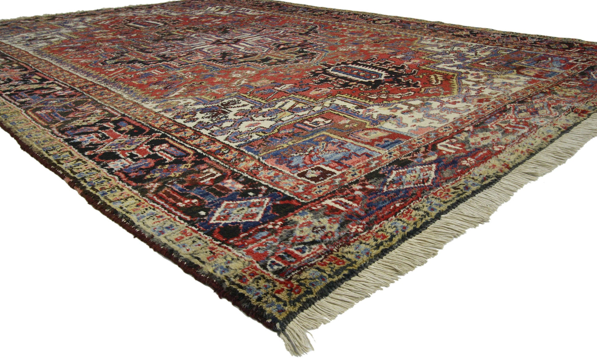 7 x 10 Antique Persian Heriz Rug 72713