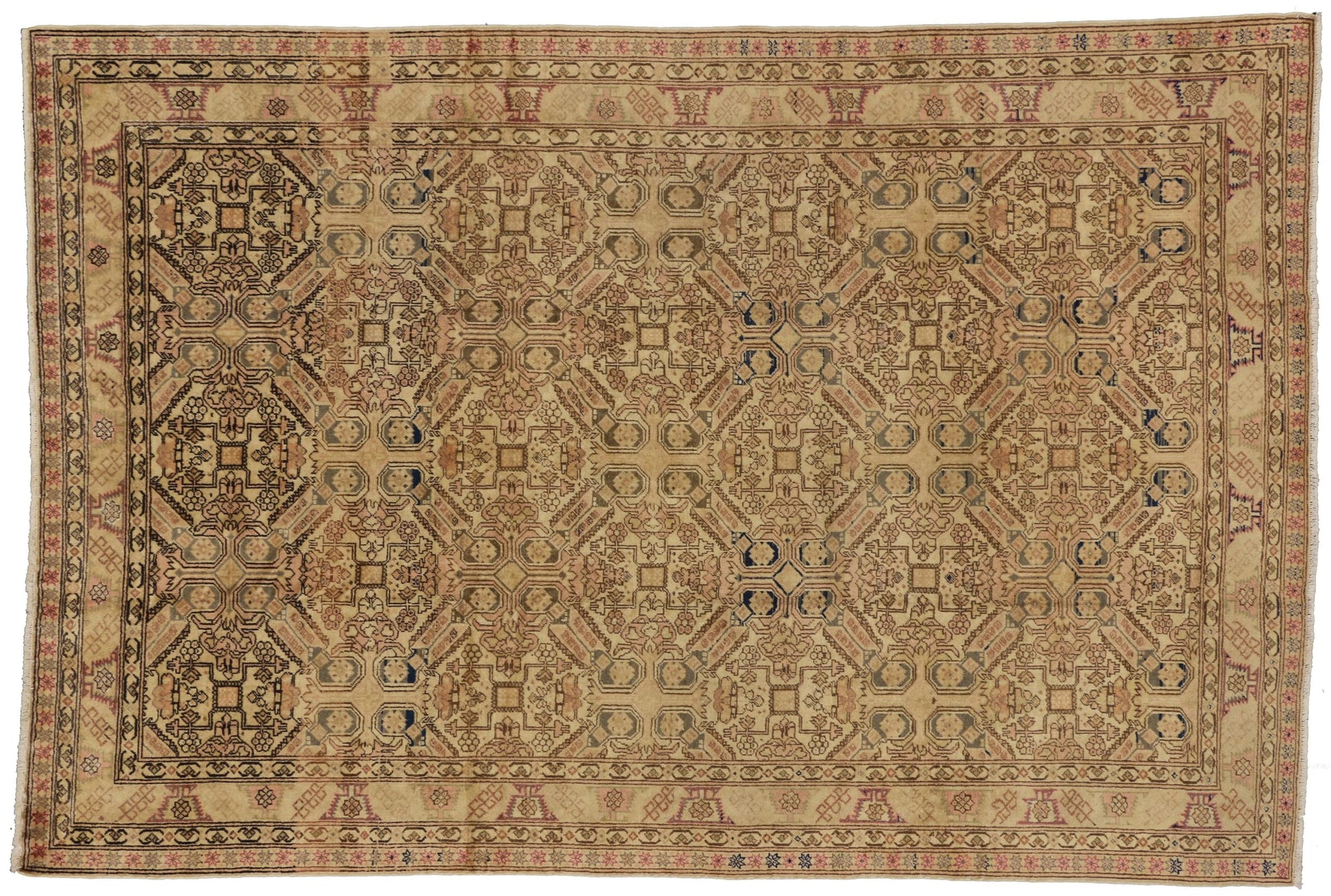 6 x 10 Vintage Turkish Kayseri Rug 72722